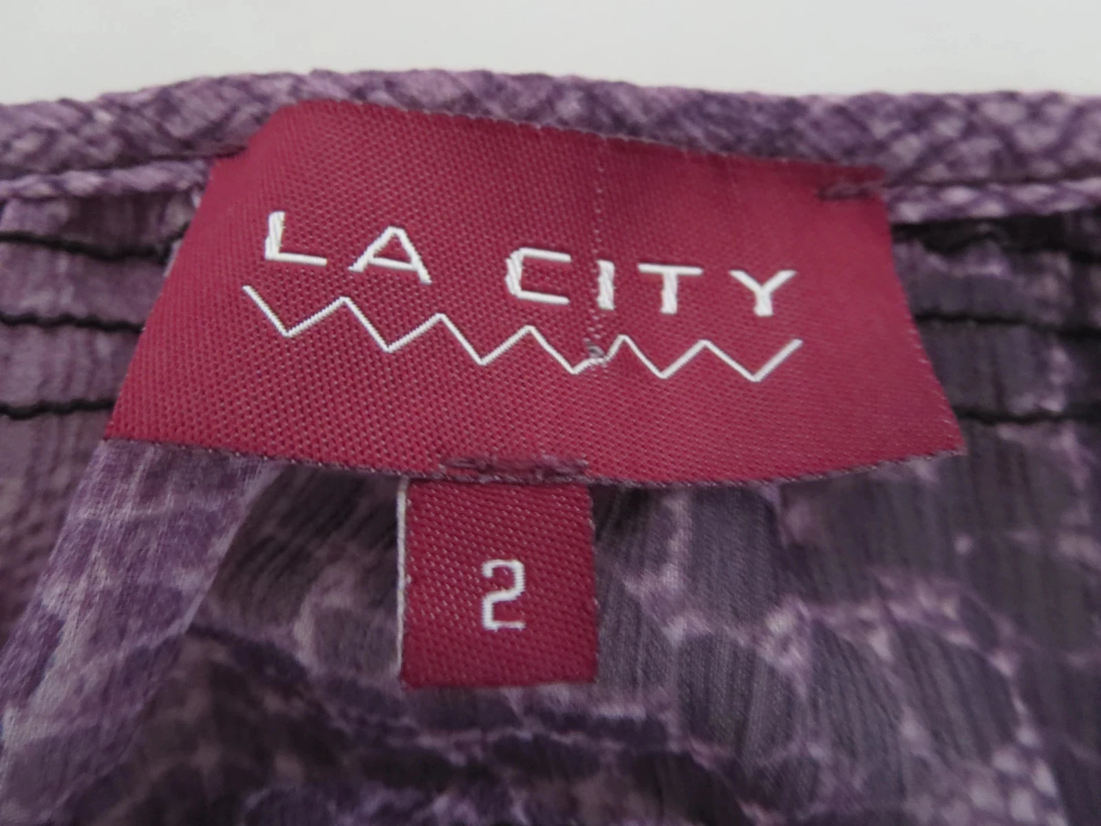 Blouse fluide violette La City – Taille M 38 – Très bon état – photo 3